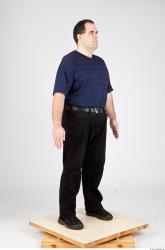 Whole Body Man White Casual Overweight Studio photo references